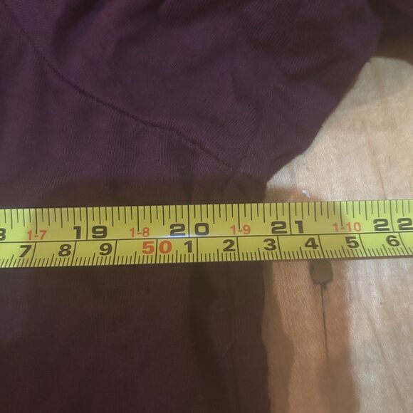 Cupio Blouse Womens XL Burgundy Floral Embroidery Boho Peasant Folk Hippie - Picture 7 of 10